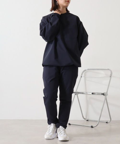 MMMM（エムエムエムエム）の「MMMM ナイロンストレッチセットアップ/Tシャツ/切替パンツ（セットアップ・メンズ・カーキ/ブラック/ネイビー・M/L）」の2枚目の写真
