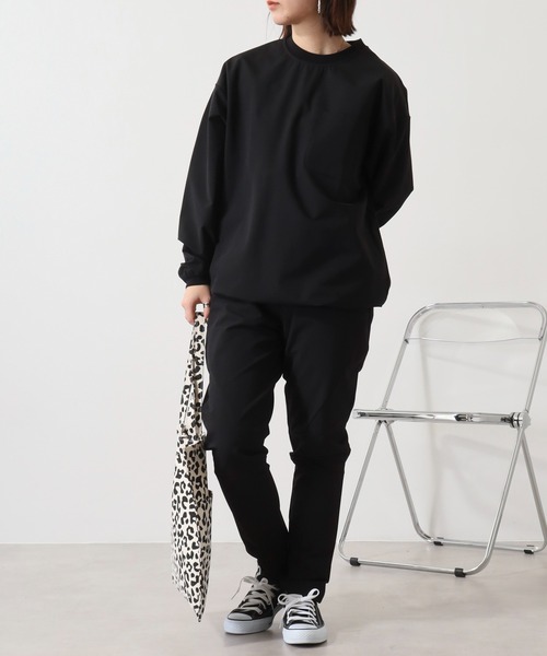 MMMM（エムエムエムエム）の「MMMM ナイロンストレッチセットアップ/Tシャツ/切替パンツ（セットアップ・メンズ・カーキ/ブラック/ネイビー・M/L）」の3枚目の写真
