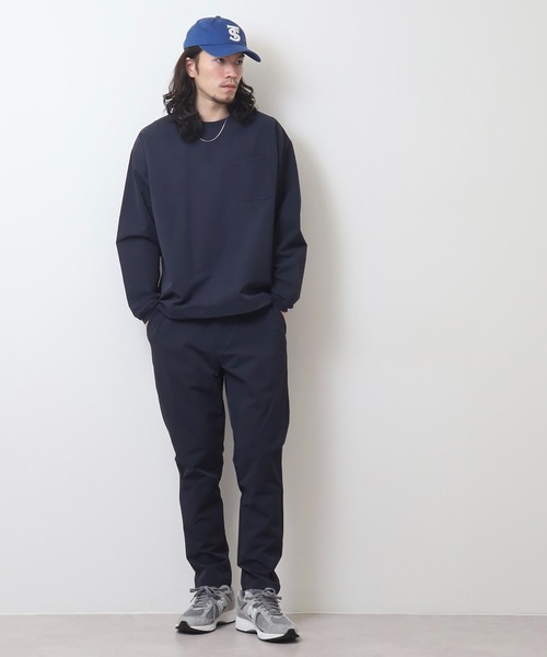 MMMM（エムエムエムエム）の「MMMM ナイロンストレッチセットアップ/Tシャツ/切替パンツ（セットアップ・メンズ・カーキ/ブラック/ネイビー・M/L）」の8枚目の写真