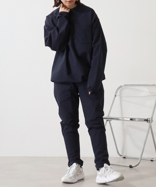 MMMM（エムエムエムエム）の「MMMM ナイロンストレッチセットアップ/Tシャツ/切替パンツ（セットアップ・メンズ・カーキ/ブラック/ネイビー・M/L）」の5枚目の写真