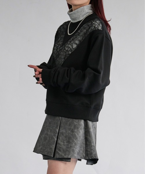 Ellno de Mavie（エルノデメヴィ）の「Vレースキリカエスウェット（スウェット・レディース・ブルー/ブラック・FREE）」の7枚目の写真
