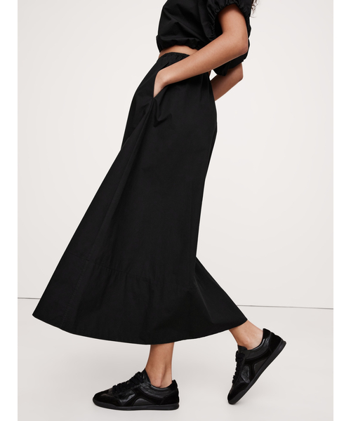 BANANA REPUBLIC スカート FACTORY STORE リネンブレンドシーム