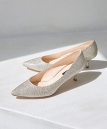 スティレットローヒールポインテッドパンプス