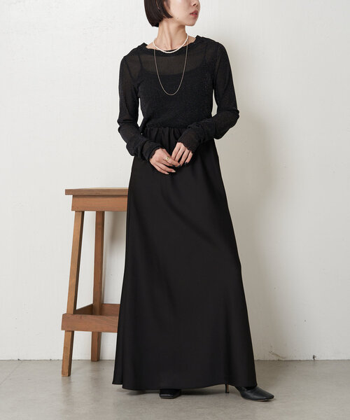 Jena espace merveilleux(ジェナ エスパスメルヴェイユ)の「シアーラメロンT(Tシャツ/カットソー・レディース・ベージュ/ブラック/オフホワイト・FREE)」の9枚目の写真
