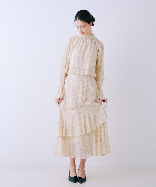 SELFIST(セルフィスト)の「【セットアップ対応】ドットフリルティアードスカート 夏服 オールシーズン オケージョン(スカート・レディース・ブラック/アイボリー・38/36)」の13枚目の写真