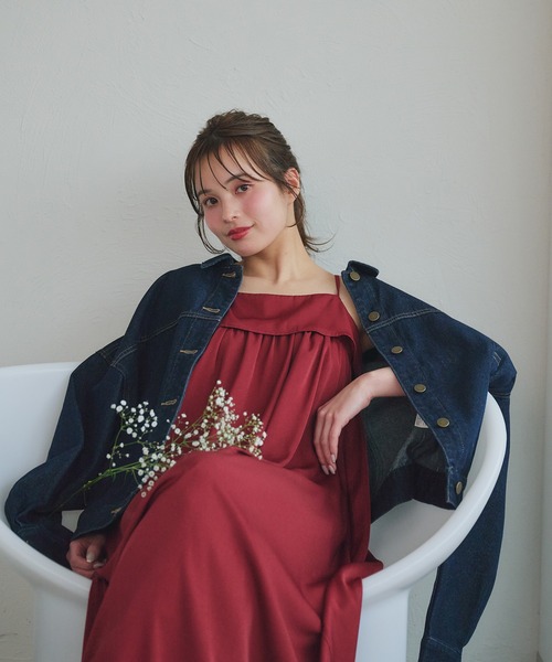 ワンピース m me eme Gather check cami one piece M me eme／Gather check cami one piece(eme10453) | All Item