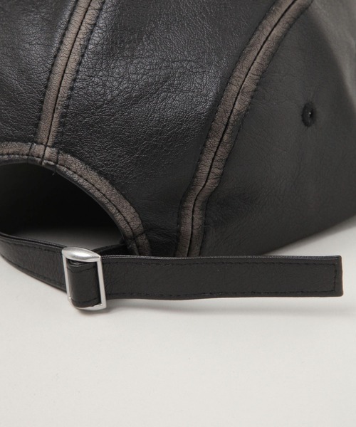 RAGEBLUE（レイジブルー）の「シンセティックレザー/スウェードアソートジェットキャップ（キャップ・メンズ・その他5/ブラック系その他/ブラック・FREE）」の12枚目の写真