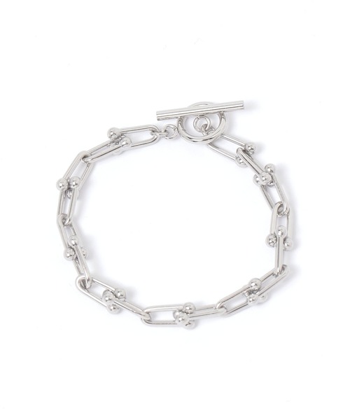 GLOBAL WORK(グローバルワーク)の「ステンレスチェーンプレス/293515(ブレスレット・レディース・シルバー系その他/ゴールド/シルバー系その他2/ゴールド系その他2/シルバー/ゴールド系その他・FREE)」の2枚目の写真