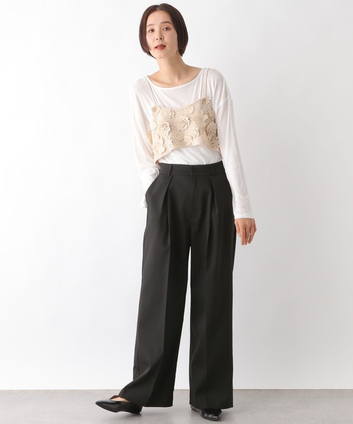 LEPSIM(レプシィム)の「フロントタックスラックス 290207(スラックス・レディース・グレー/ブラック・FREE)」の7枚目の写真