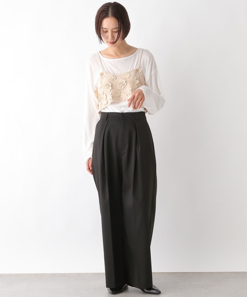 LEPSIM(レプシィム)の「フロントタックスラックス 290207(スラックス・レディース・グレー/ブラック・FREE)」の8枚目の写真