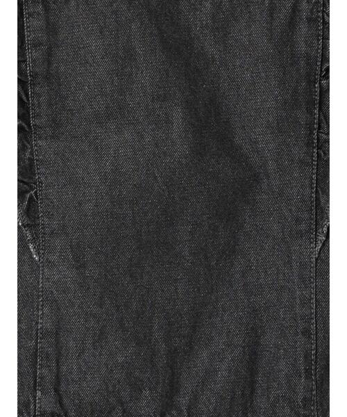 Samansa Mos2 blue（サマンサモスモスブルー）の「【ECO DENIM】ショルダーフリルベスト（ベスト・レディース・オフホワイト/チャコールグレー・F）」の9枚目の写真