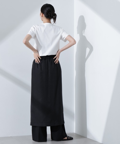 NANO universe(ナノユニバース)の「Anti SmellスムースシルケットクルーネックTシャツ(Tシャツ/カットソー・レディース・ベージュ/ホワイト/ブラック・FREE)」の15枚目の写真