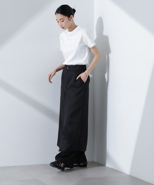 NANO universe(ナノユニバース)の「Anti SmellスムースシルケットクルーネックTシャツ(Tシャツ/カットソー・レディース・ベージュ/ホワイト/ブラック・FREE)」の16枚目の写真