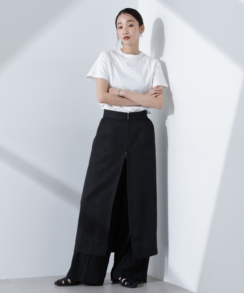 NANO universe(ナノユニバース)の「Anti SmellスムースシルケットクルーネックTシャツ(Tシャツ/カットソー・レディース・ベージュ/ホワイト/ブラック・FREE)」の17枚目の写真