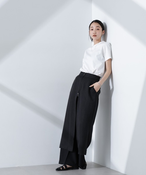 NANO universe(ナノユニバース)の「Anti SmellスムースシルケットクルーネックTシャツ(Tシャツ/カットソー・レディース・ベージュ/ホワイト/ブラック・FREE)」の18枚目の写真