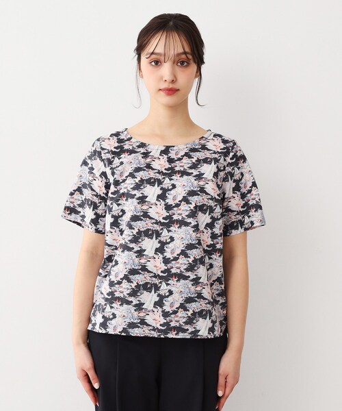 LAURA ASHLEY(ローラアシュレイ)の「【WEB限定/M-LL3サイズ/コットン100%/上下セット/洗える】リヴィエラ柄 セットアップ(セットアップ・レディース・ネイビー系・42/38/40)」の8枚目の写真