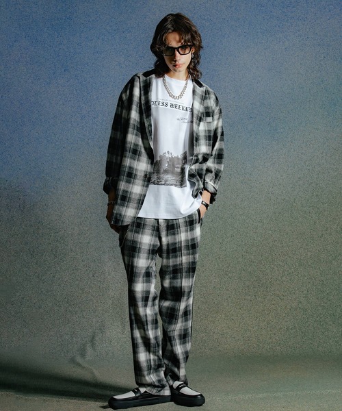 CRIMIE（クライミー）の「JAX 2B BLAZER CHECK（テーラードジャケット・メンズ・ブラック/レッド・M/L/XL/XXL/S）」の3枚目の写真
