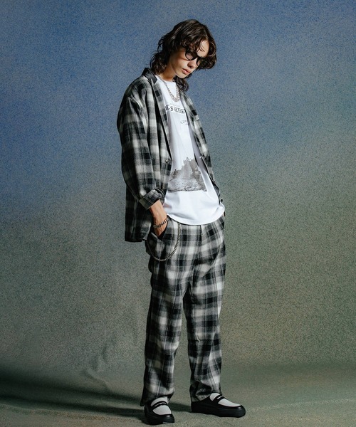 CRIMIE（クライミー）の「JAX 2B BLAZER CHECK（テーラードジャケット・メンズ・ブラック/レッド・M/L/XL/XXL/S）」の9枚目の写真