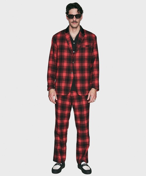 CRIMIE（クライミー）の「JAX 2B BLAZER CHECK（テーラードジャケット・メンズ・ブラック/レッド・M/L/XL/XXL/S）」の15枚目の写真