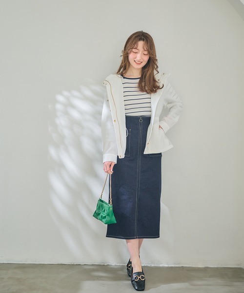 12Twelve Agenda(トゥエルブ アジェンダ)の「デニム両ポケタイトスカート(スカート・レディース・ネイビー/ブラック/オフホワイト/サックスブルー/ピンク・S/M)」の20枚目の写真