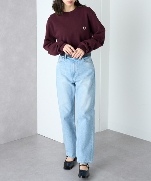 FRED PERRY(フレッドペリー)の「【FRED PERRY】PIQUE STITCH JUMPER クルーネックコットンニット ワンポイントロゴ刺繍 K1309(ニット/セーター・レディース・セージグリーン/ベージュ/ブルーグリーン/バーガンディー/ブラック/グレイッシュブルー/アイボリー/カーキ/ネイビー・XL/M/S/L)」の10枚目の写真