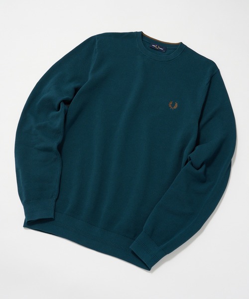 FRED PERRY】PIQUE STITCH JUMPER クルーネックコットンニット ワン
