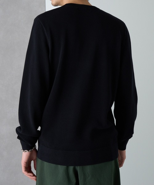 FRED PERRY(フレッドペリー)の「【FRED PERRY】PIQUE STITCH JUMPER クルーネックコットンニット ワンポイントロゴ刺繍 K1309(ニット/セーター・レディース・セージグリーン/ベージュ/ブルーグリーン/バーガンディー/ブラック/グレイッシュブルー/アイボリー/カーキ/ネイビー・XL/M/S/L)」の18枚目の写真