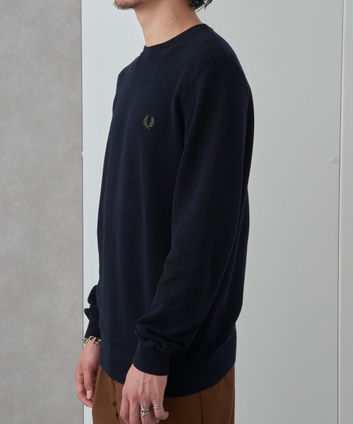FRED PERRY】PIQUE STITCH JUMPER クルーネックコットンニット ワン