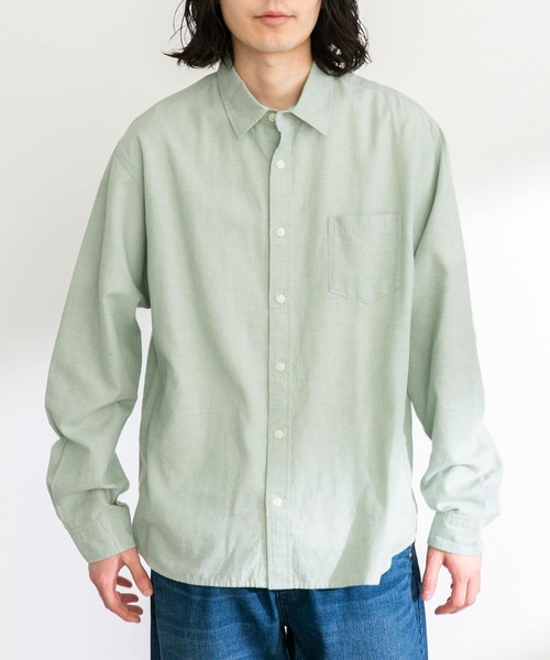 URBAN RESEARCH Sonny Label（アーバンリサーチサニーレーベル）の「吸水速乾リネン混ロングスリーブシャツ（シャツ/ブラウス・メンズ・ブラック系その他/グリーン/ブルー/ネイビー/ブルー系その他・MEDIUM/LARGE/X-LARGE）」の14枚目の写真