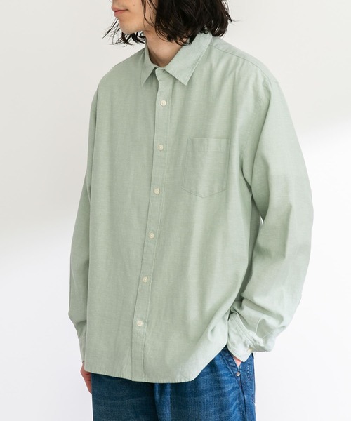URBAN RESEARCH Sonny Label（アーバンリサーチサニーレーベル）の「吸水速乾リネン混ロングスリーブシャツ（シャツ/ブラウス・メンズ・ブラック系その他/グリーン/ブルー/ネイビー/ブルー系その他・MEDIUM/LARGE/X-LARGE）」の13枚目の写真