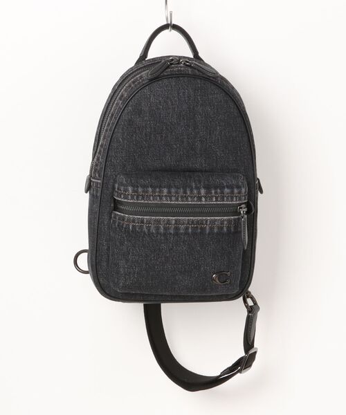 COACH 黒 ボディバッグ ウエストポーチ 保存袋 ロゴチャーム ユニセックス COACH ボディバッグ クロスボディ ユニセックス ロゴ 金具型押し