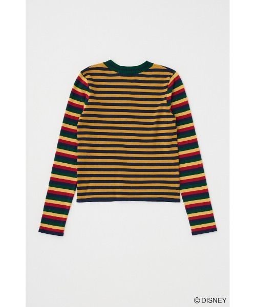 Disney SERIES CREATED by MUS（ディズニーシリーズクリエイテッドバイエムユーエス）の「MD STRIPE ロングTシャツ / MICKEY（ニット/セーター・レディース・イエロー系その他/グリーン系その他・FREE）」の4枚目の写真