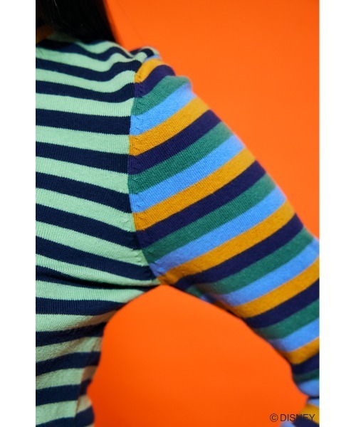 Disney SERIES CREATED by MUS（ディズニーシリーズクリエイテッドバイエムユーエス）の「MD STRIPE ロングTシャツ / MICKEY（ニット/セーター・レディース・イエロー系その他/グリーン系その他・FREE）」の14枚目の写真