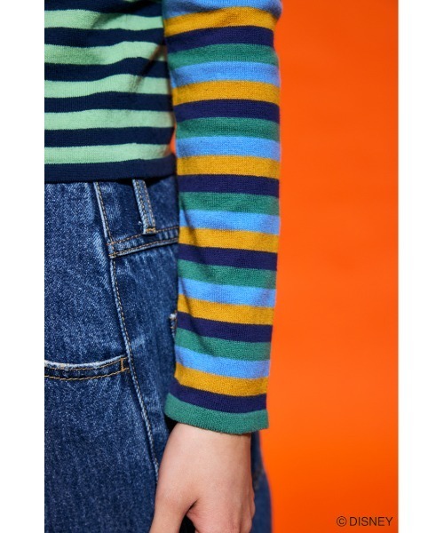 Disney SERIES CREATED by MUS（ディズニーシリーズクリエイテッドバイエムユーエス）の「MD STRIPE ロングTシャツ / MICKEY（ニット/セーター・レディース・イエロー系その他/グリーン系その他・FREE）」の16枚目の写真