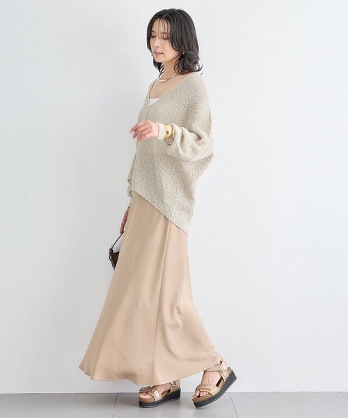 BARNYARDSTORM（バンヤードストーム）の「BARNYARDSTORM / ペーパーカノコライトカーデ / ハンドウォッシャブル（カーディガン/ボレロ・レディース・ブラック/ベージュ・FREE）」の7枚目の写真