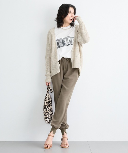 BARNYARDSTORM（バンヤードストーム）の「BARNYARDSTORM / ペーパーカノコライトカーデ / ハンドウォッシャブル（カーディガン/ボレロ・レディース・ブラック/ベージュ・FREE）」の9枚目の写真