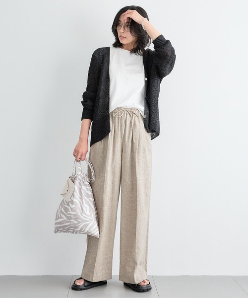 BARNYARDSTORM（バンヤードストーム）の「BARNYARDSTORM / ペーパーカノコライトカーデ / ハンドウォッシャブル（カーディガン/ボレロ・レディース・ブラック/ベージュ・FREE）」の14枚目の写真