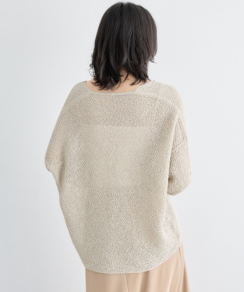 BARNYARDSTORM（バンヤードストーム）の「BARNYARDSTORM / ペーパーカノコライトカーデ / ハンドウォッシャブル（カーディガン/ボレロ・レディース・ブラック/ベージュ・FREE）」の21枚目の写真