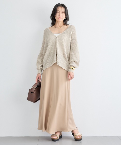 BARNYARDSTORM（バンヤードストーム）の「BARNYARDSTORM / ペーパーカノコライトカーデ / ハンドウォッシャブル（カーディガン/ボレロ・レディース・ブラック/ベージュ・FREE）」の22枚目の写真