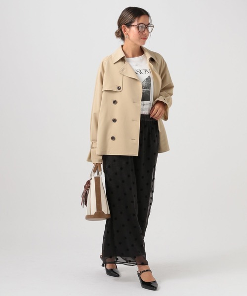 BAYFLOW（ベイフロー）の「[裏地付きで透けにくい]ドットオーガンジーパンツ（その他パンツ・レディース・ブラック/ベージュ/アイボリー・FREE）」の7枚目の写真