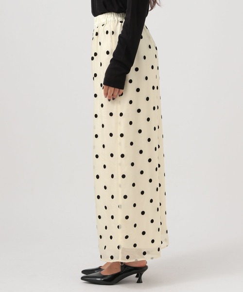 BAYFLOW（ベイフロー）の「[裏地付きで透けにくい]ドットオーガンジーパンツ（その他パンツ・レディース・ブラック/ベージュ/アイボリー・FREE）」の16枚目の写真