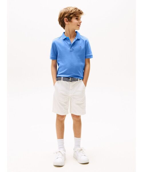 TOMMY HILFIGER（トミーヒルフィガー）の「BOYS インターロックレギュラーポロシャツ（ポロシャツ・キッズ・ネイビー/ホワイト/ブルー・140cm/150cm/130cm/160cm）」の8枚目の写真