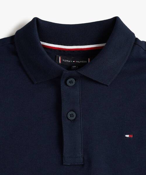 TOMMY HILFIGER（トミーヒルフィガー）の「BOYS インターロックレギュラーポロシャツ（ポロシャツ・キッズ・ネイビー/ホワイト/ブルー・140cm/150cm/130cm/160cm）」の11枚目の写真