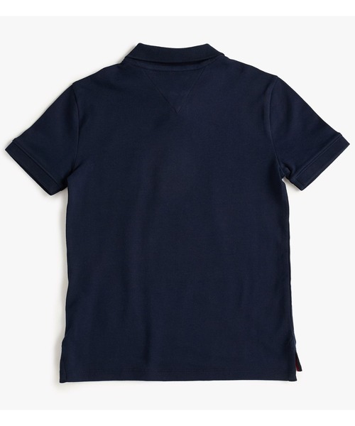 TOMMY HILFIGER（トミーヒルフィガー）の「BOYS インターロックレギュラーポロシャツ（ポロシャツ・キッズ・ネイビー/ホワイト/ブルー・140cm/150cm/130cm/160cm）」の4枚目の写真