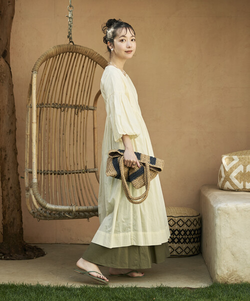 セール】インドボイル カシュクールワンピース/ラップワンピース