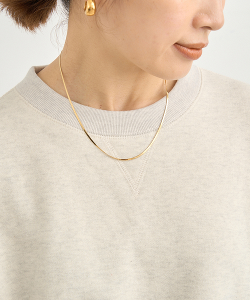 IENA（イエナ）の「LOOPWHEELER for LOWERCASE 別注 ライトツリウラケ ルーズフィットスウェット（スウェット・レディース・グレー/アイボリー・FREE）」の4枚目の写真