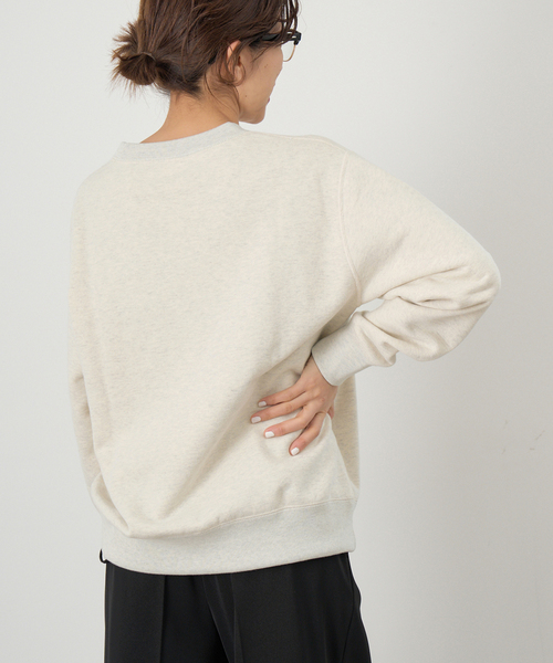 IENA（イエナ）の「LOOPWHEELER for LOWERCASE 別注 ライトツリウラケ ルーズフィットスウェット（スウェット・レディース・グレー/アイボリー・FREE）」の13枚目の写真