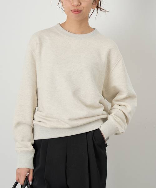 IENA（イエナ）の「LOOPWHEELER for LOWERCASE 別注 ライトツリウラケ ルーズフィットスウェット（スウェット・レディース・グレー/アイボリー・FREE）」の16枚目の写真