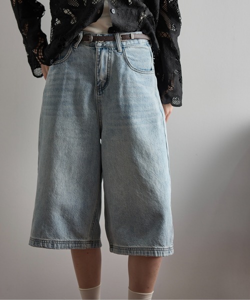 THE YOn（ザヨン）の「ガウチョデニムパンツ（デニムパンツ・レディース・ブラック/ライトブルー・M/S）」の18枚目の写真
