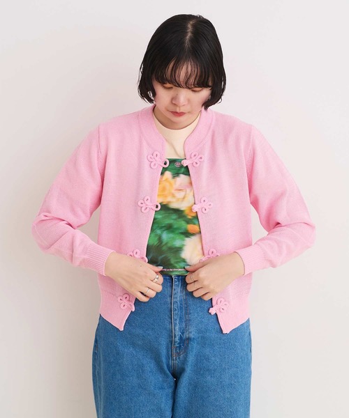 セール】COTTON NYLON 華釦 カーディガン（カーディガン/ボレロ）｜I